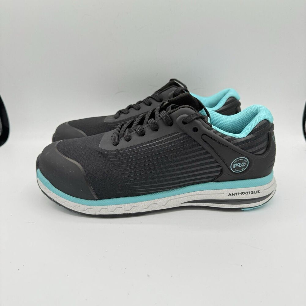 Timberland Pro Drivetrain Composite Safety Toe Work Shoes Black Teal Size 6.5